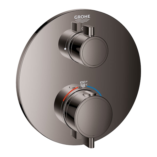 Dual Function 2-Handle Thermostatic Valve Trim, Gray